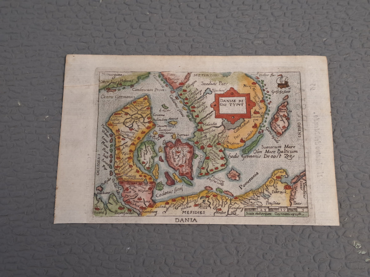 Antique Map of Denmark and Sweden 1655