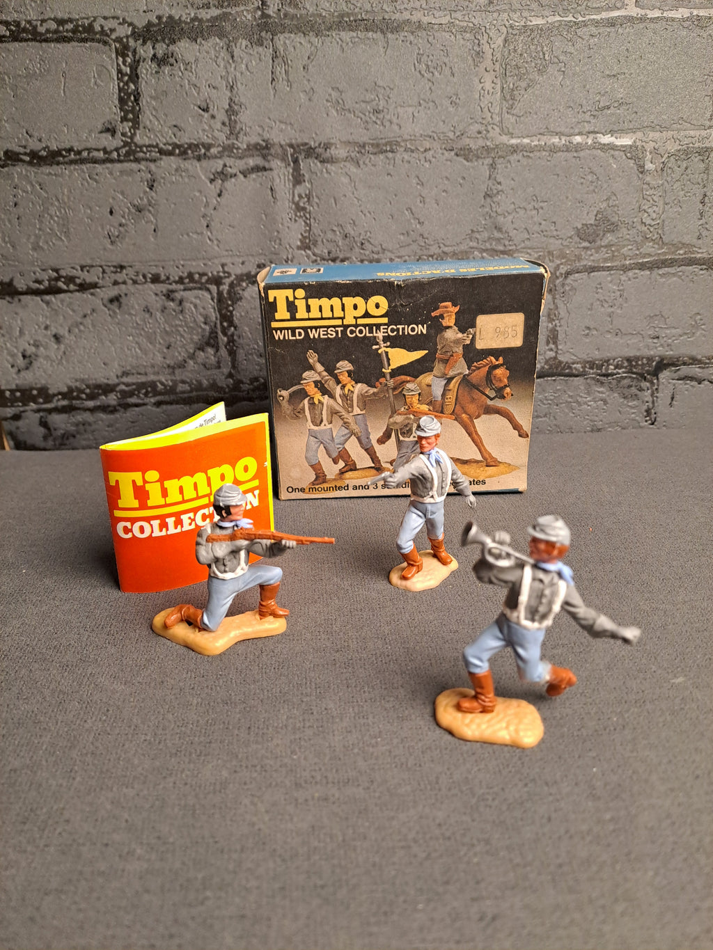 Timpo Toys Confederation Soldiers in Box / Timpo Toys Sydstats Soldater i Box