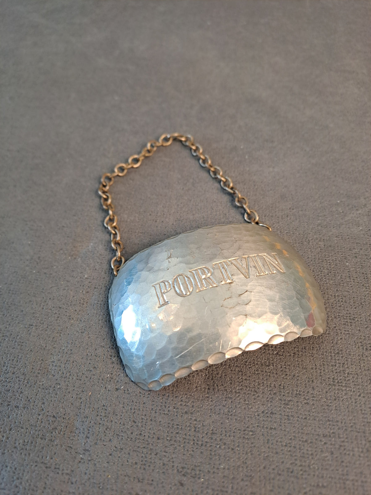 Pewter Port Wine Decanter Label