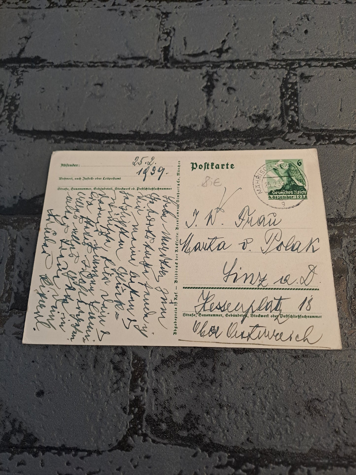 WW2 Postcard Wir Danken Unserm Fuhrer