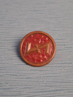 WW2 WHW Wolfsangel Rune Red