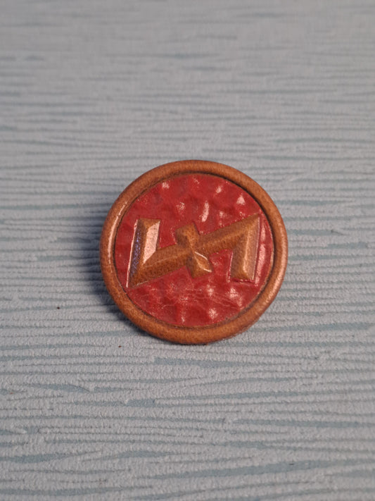 WW2 WHW Wolfsangel Rune Red / WW2 WHW Ulvekrog Rune Rød