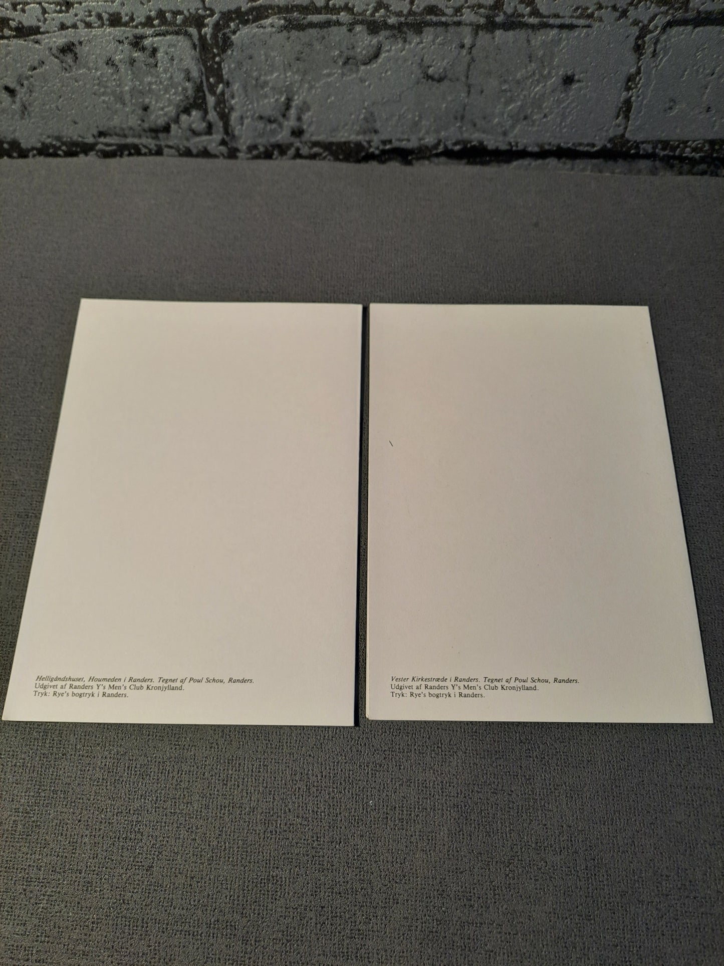 Randers Helligåndshuset Houmeden 2x kort af Poul Schou 1970'erne