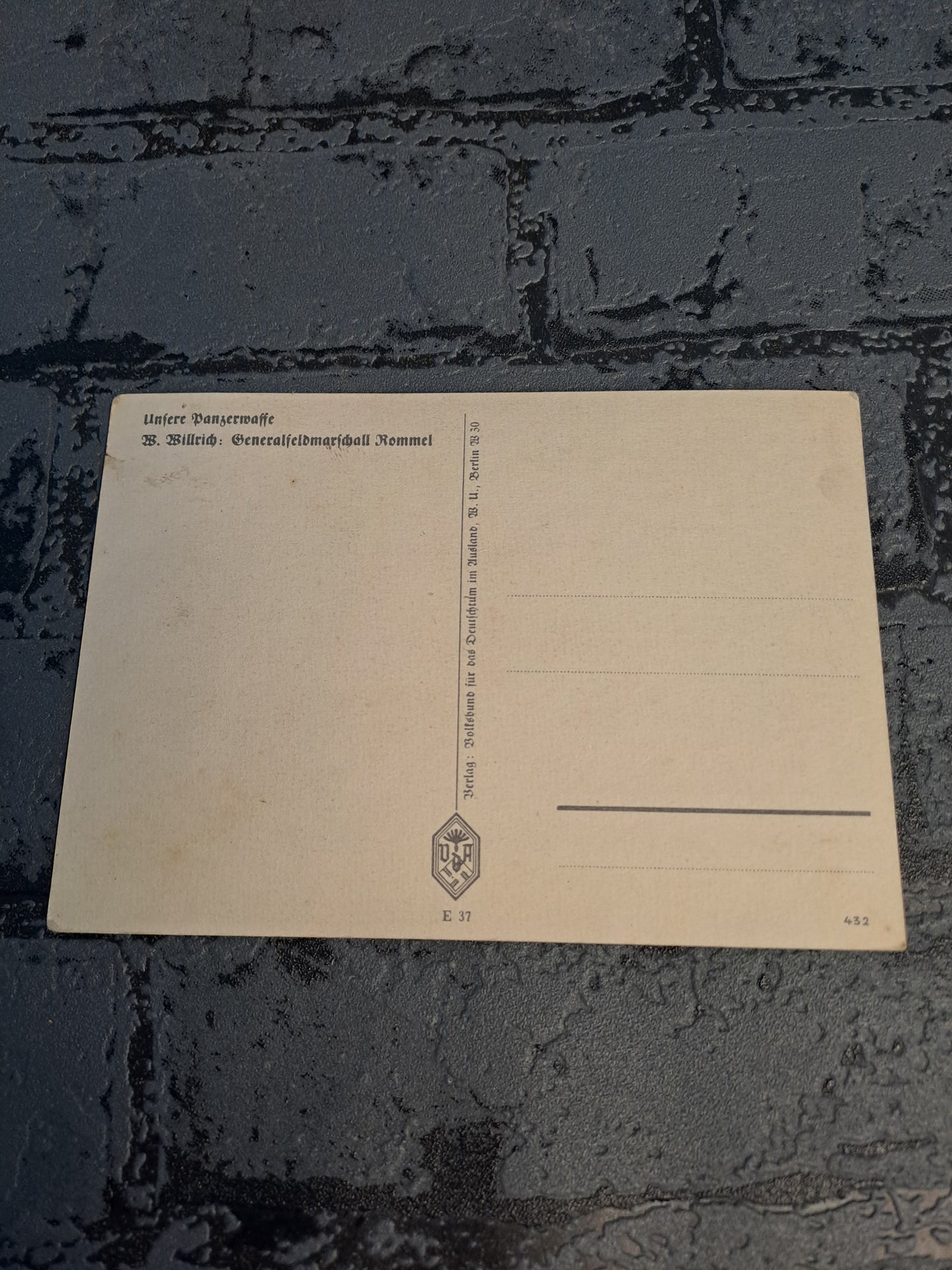 WW2 Postcard Generalfeldtmarschall Rommel