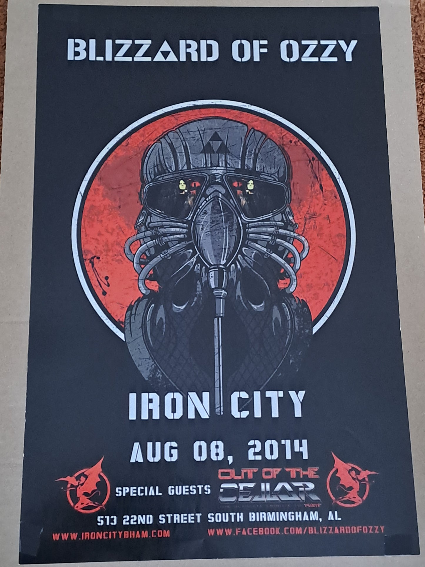 Blizzard of Ozzy Concert Poster / Blizzard of Ozzy Koncert Plakat