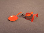 Tekno Denmark Miniature Gas Table and Kitchen Tools / Tekno Danmark Gasbord og Køkkenredskaber