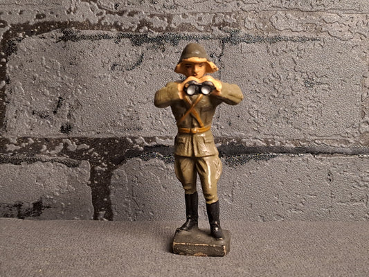 Lineol Rare Danish Officer with Binoculars / Lineol Sjælden Dansk Officer med Kikkert