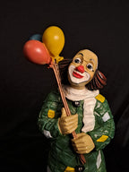 Large Vintage Clown with Balloons