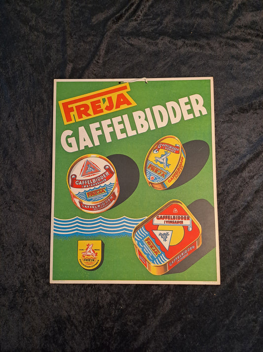 Originalt Mærkatskilt No 190 Andersen & Bruun "Freja Gaffelbidder"