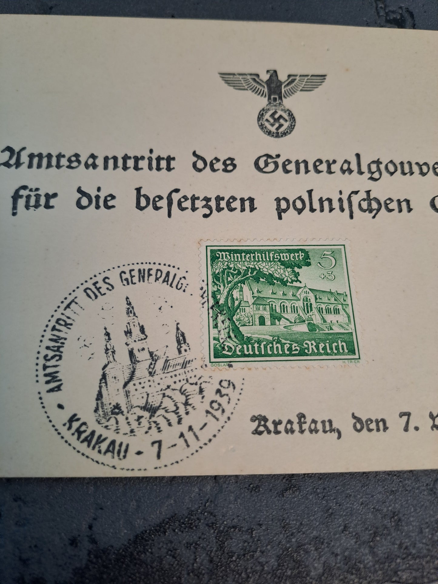 WW2 Postcard Amtsantritt Des Generalgouverneurs Krakau 1939