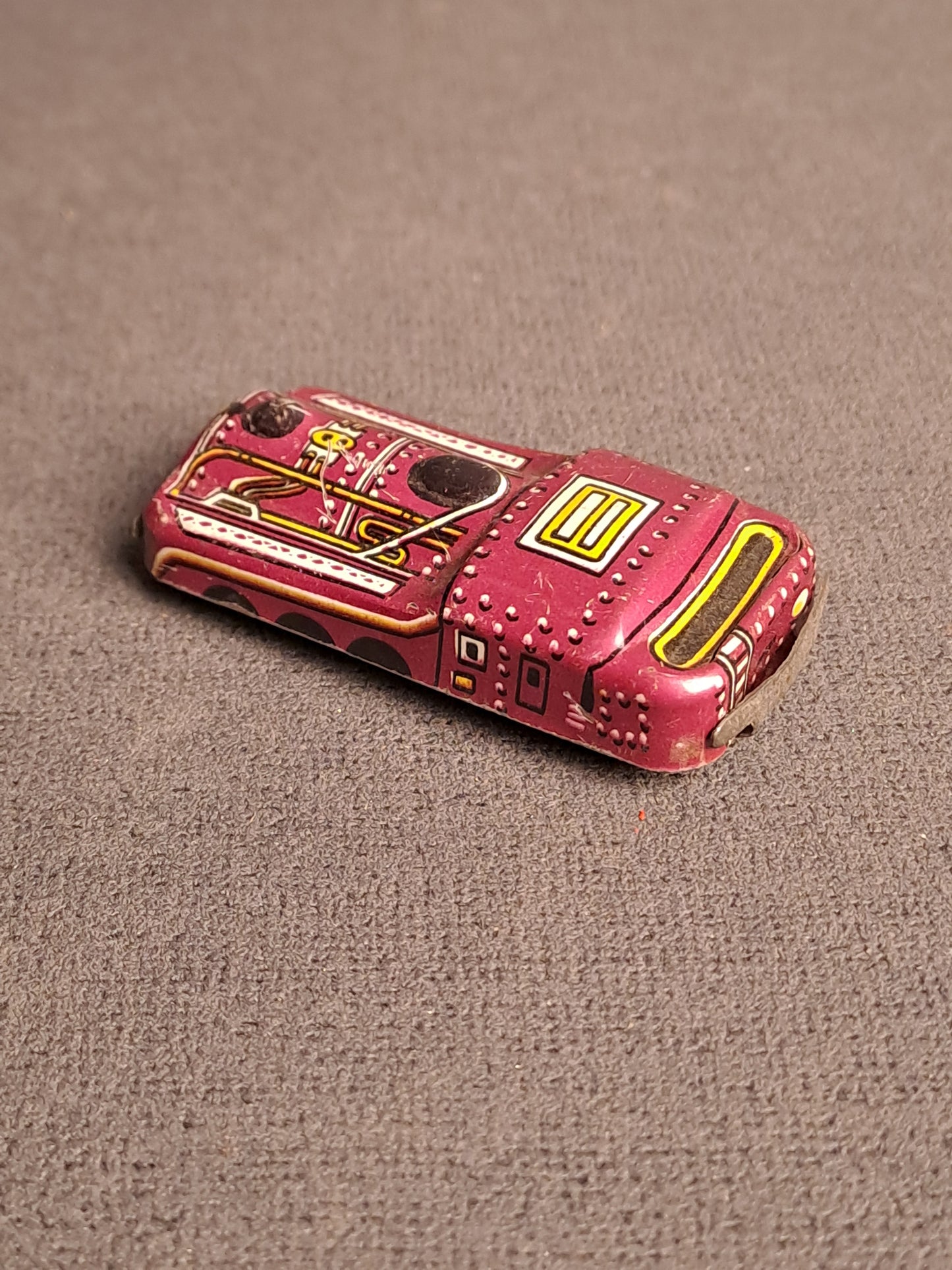 Tin Lithographic Locomotive 1950's Rare Red Edition / Litografisk Lokomotiv 1950'erne Sjælden Rød Variant