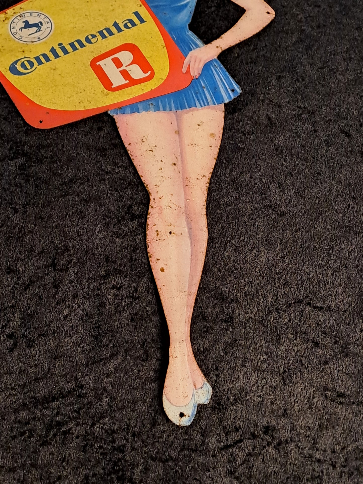 Continental Advertising Metal Sign 1950's / Continental  Reklameskilt i Metal 1950'erne