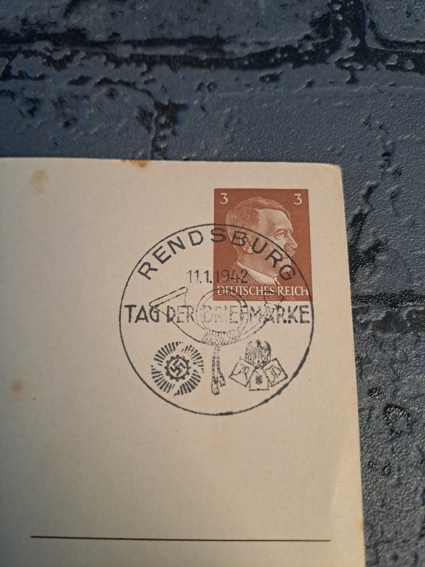 WW2 Postcard Tag Der Briefmarke 1942