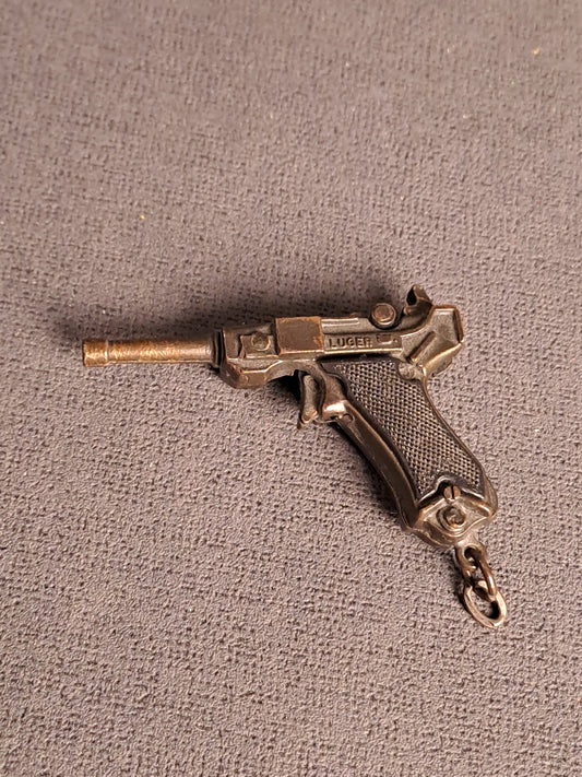 Key Ring Mini Gun Luger 1970's / Nøglerings Mini Pistol Luger 1970'erne