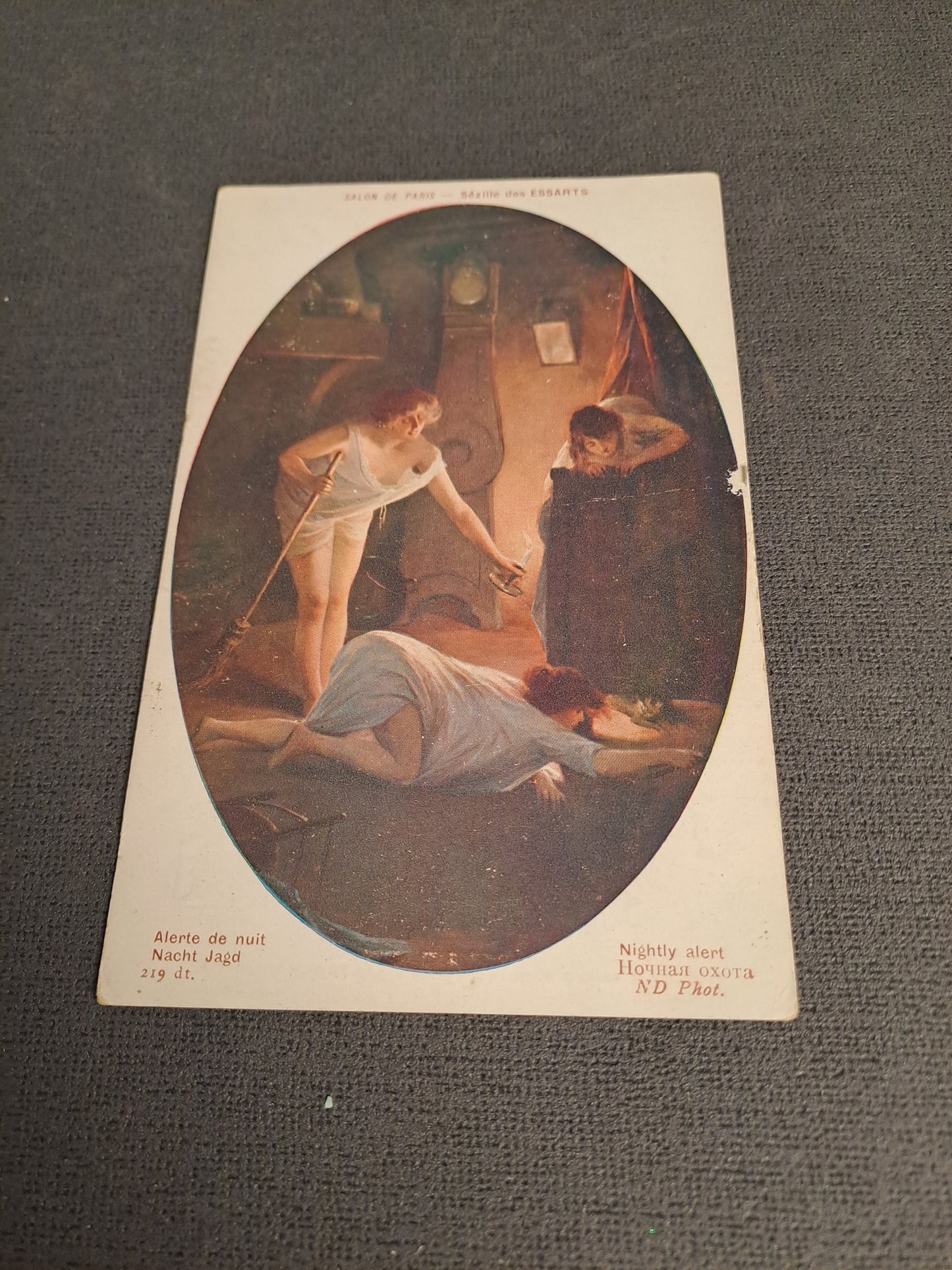 Antique French Postcard 1910-1920 m / Antik Fransk Postkort 1910-1920