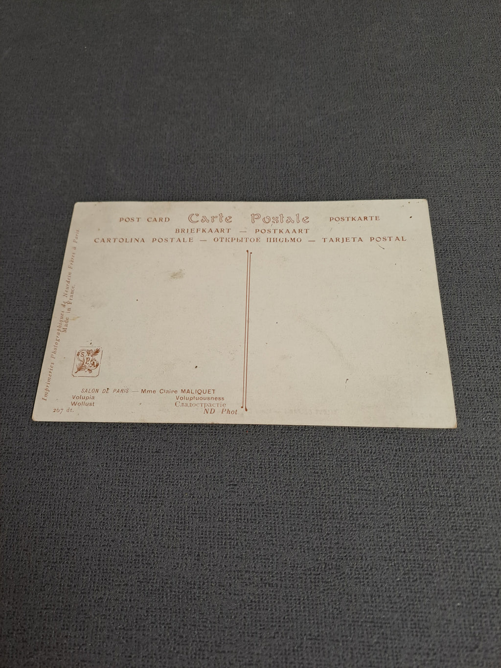 Antique French Postcard by Mme Claire Maliquet 1910 / Antik Fransk Postkort af Mme Claire Maliquet 1910