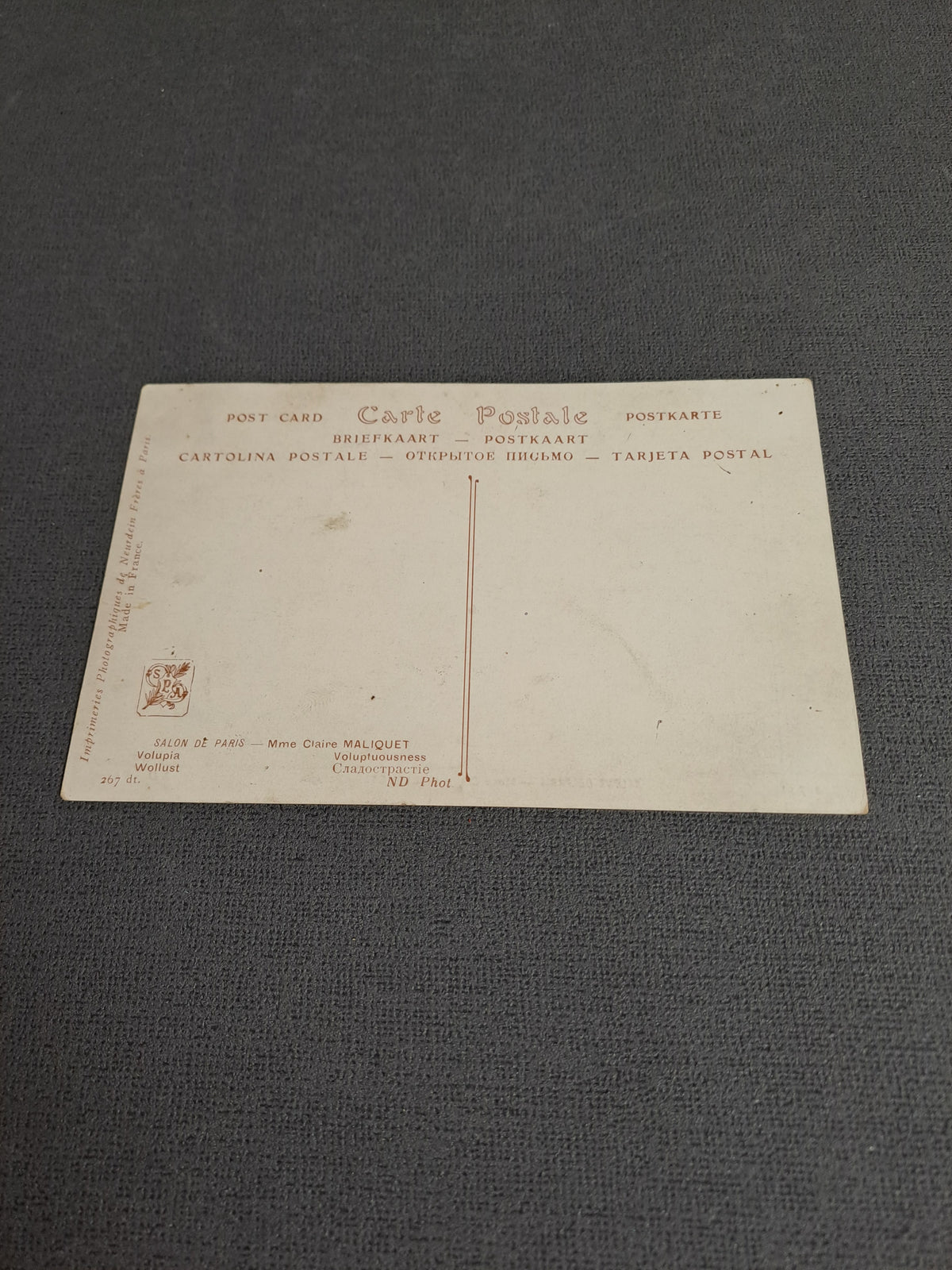 Antique French Postcard by Mme Claire Maliquet 1910 / Antik Fransk Postkort af Mme Claire Maliquet 1910