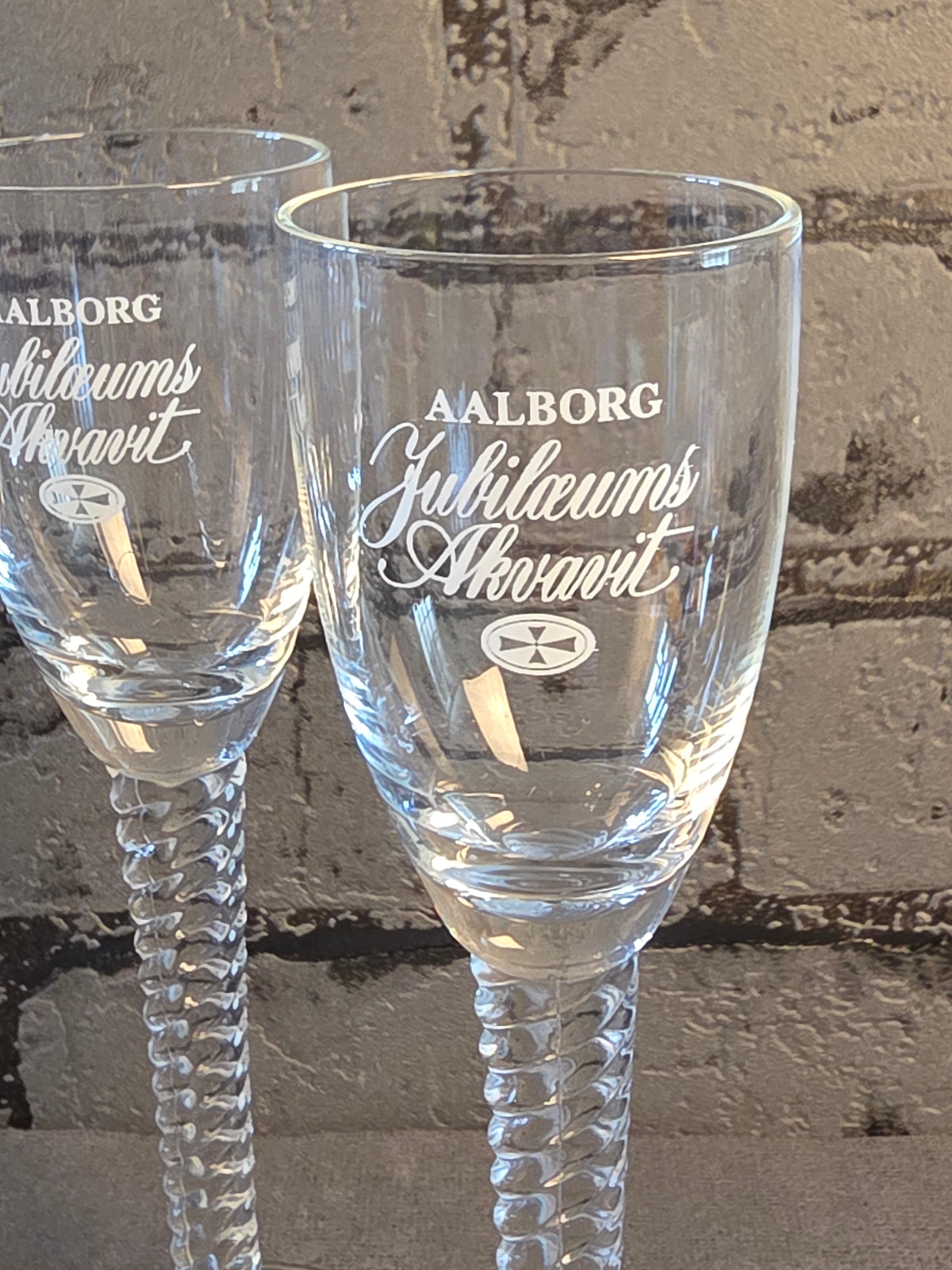 Holmegaard 4x Aalborg Schnapps Glass
