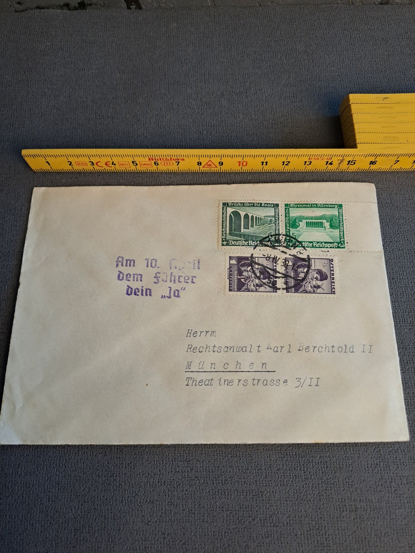 WW2 3. Reich Envelope 1938 / WW2 3. Rige Konvolut 1938