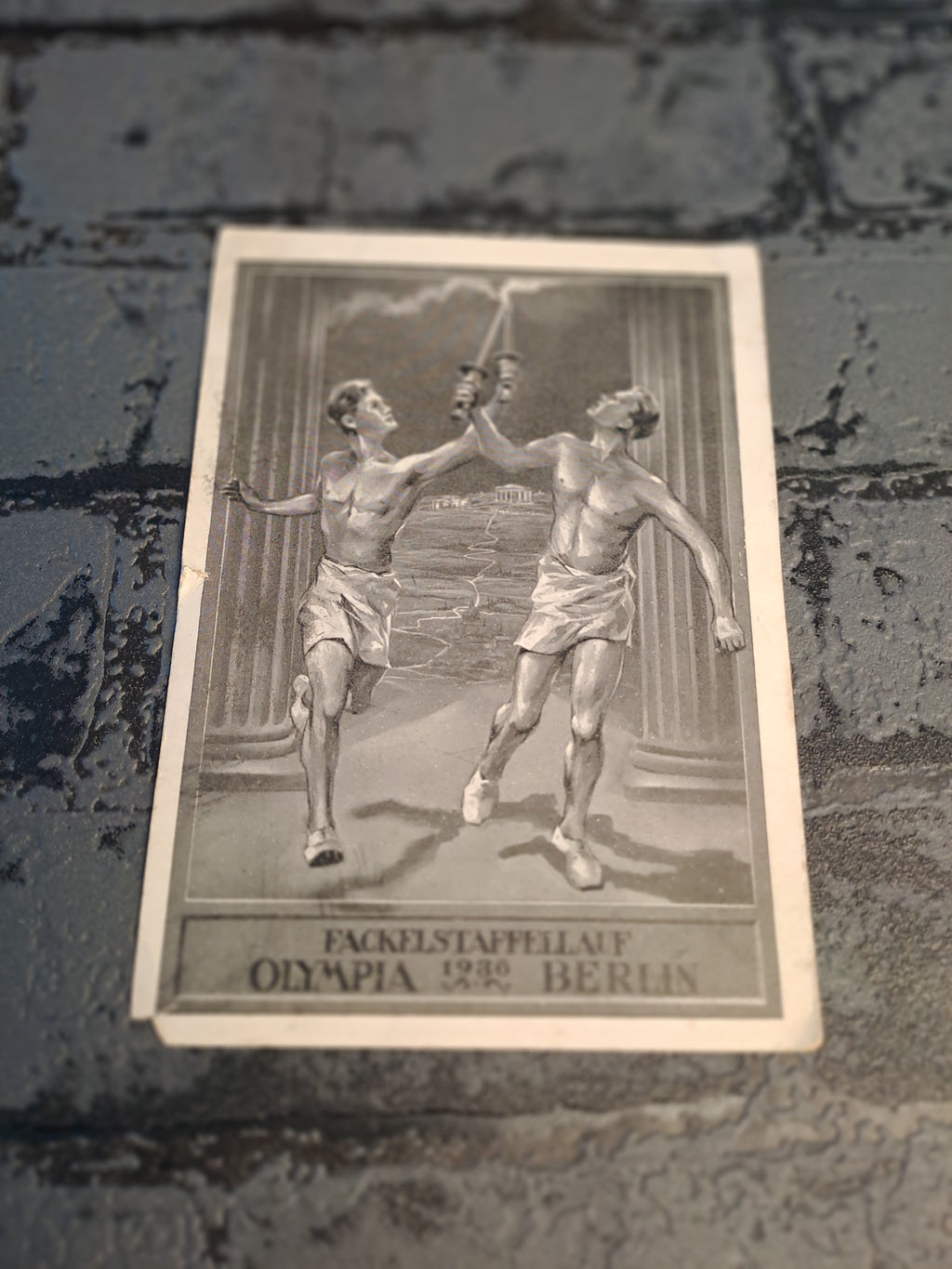 WW2 Postcard Olympia 1936 The Path of the Olympic Flame