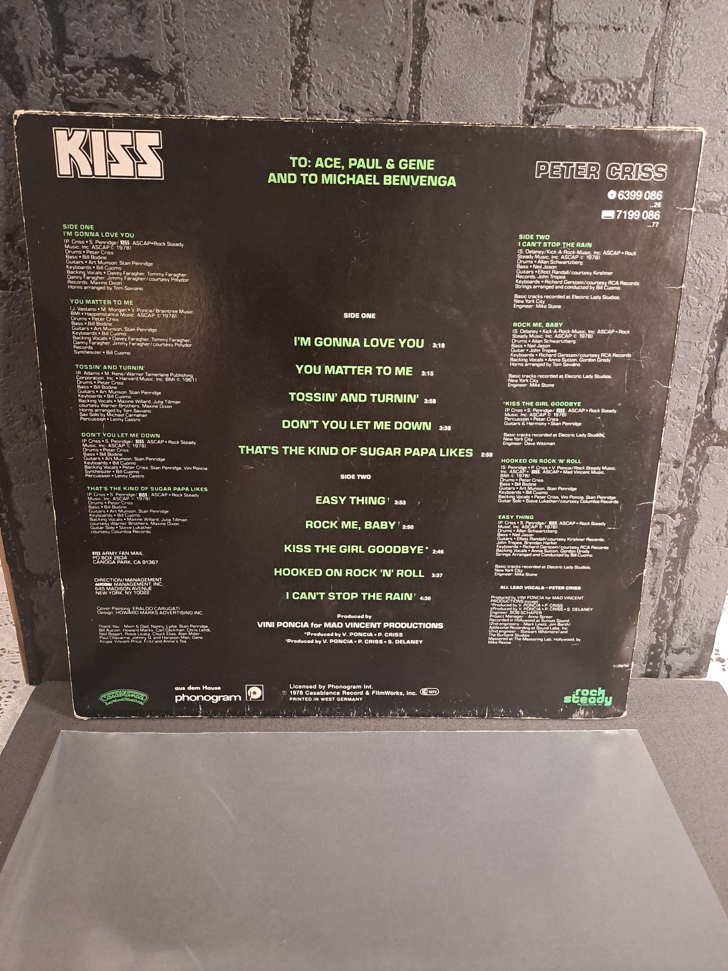 Kiss Peter Chriss Solo 1978