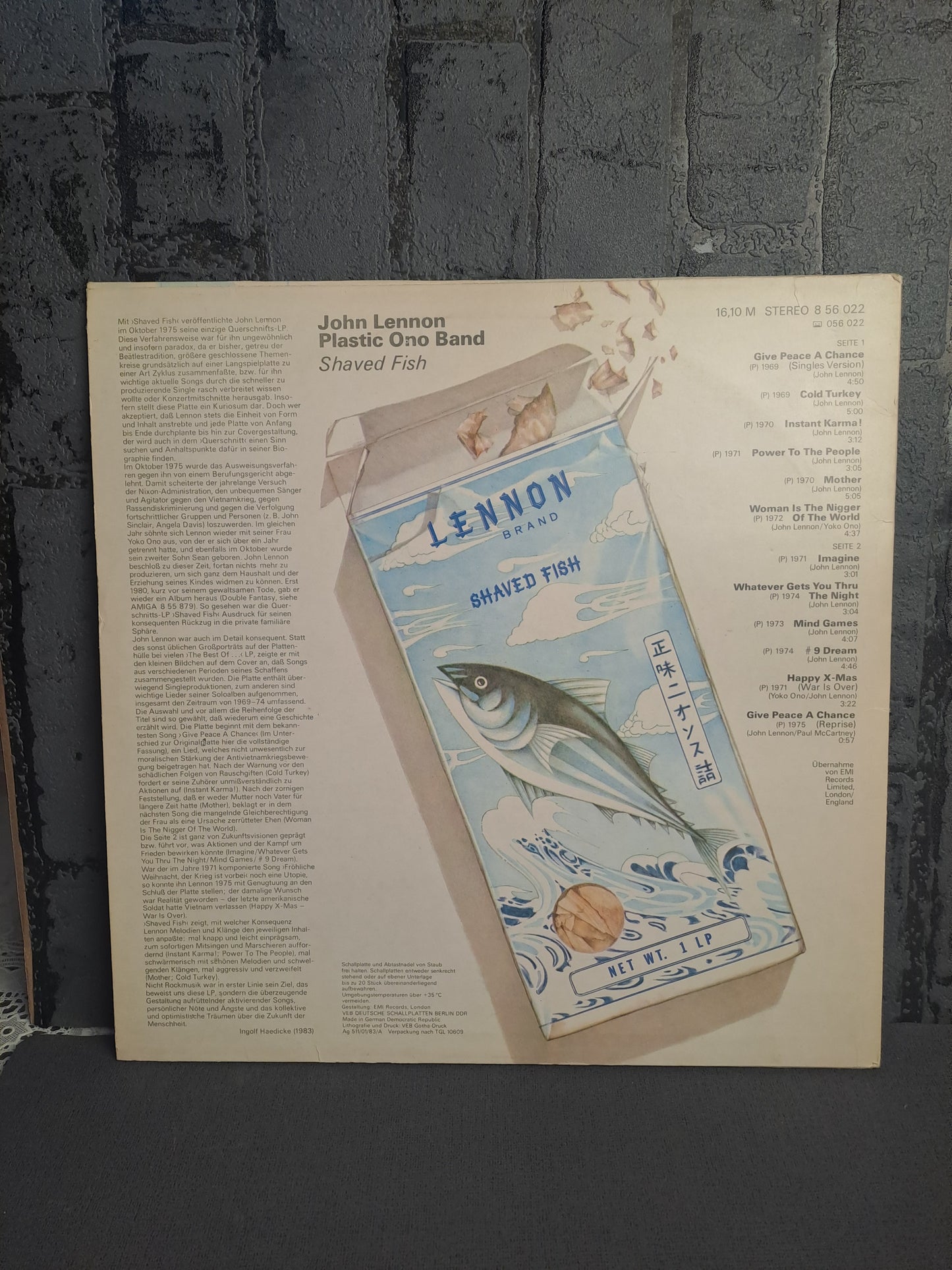 Lennon Plastic Ono Band Shaved Fish 1983