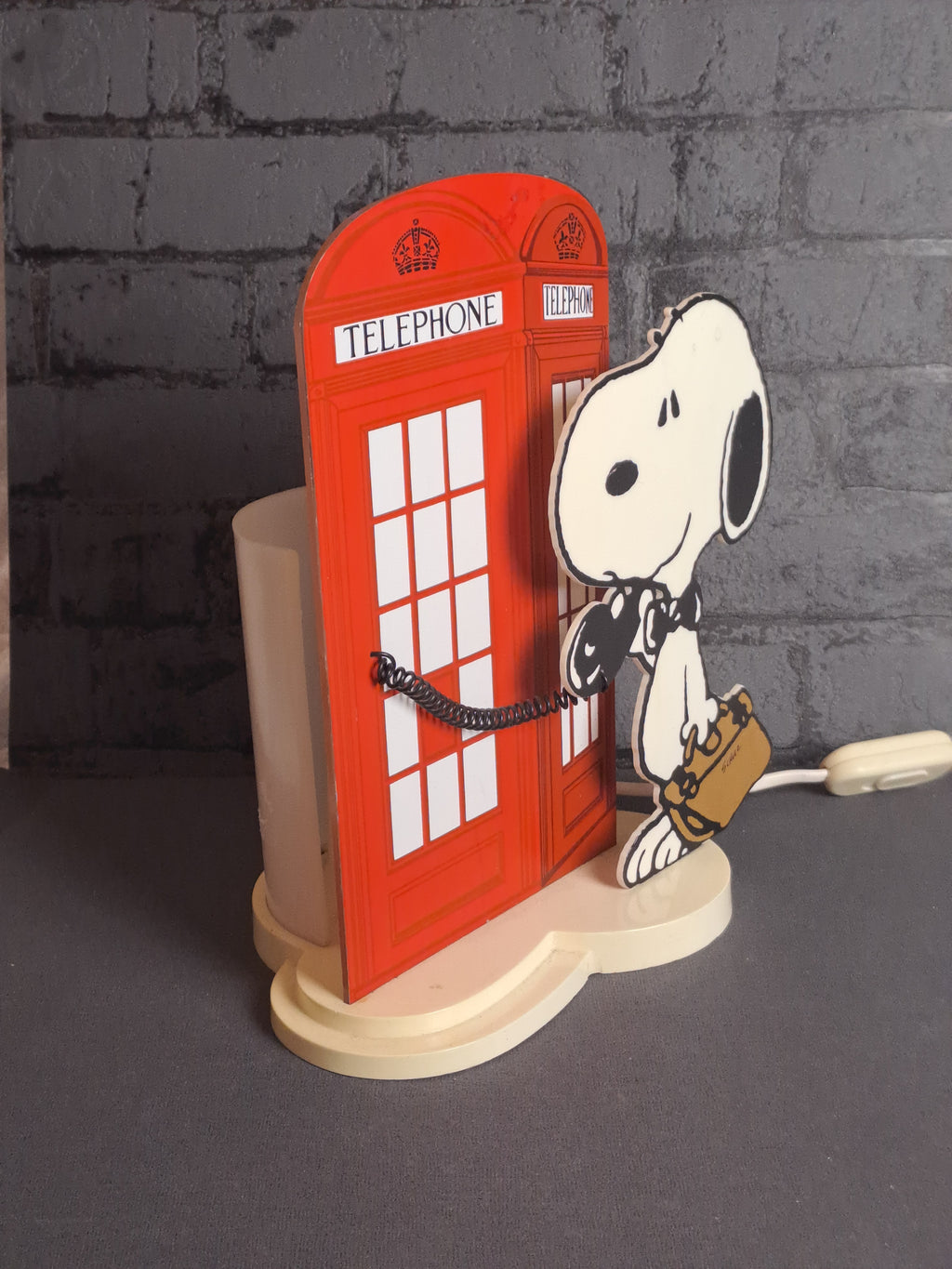 Vintage Snoopy Lamp 1980's / Vintage Nuser Lampe 1980'erne