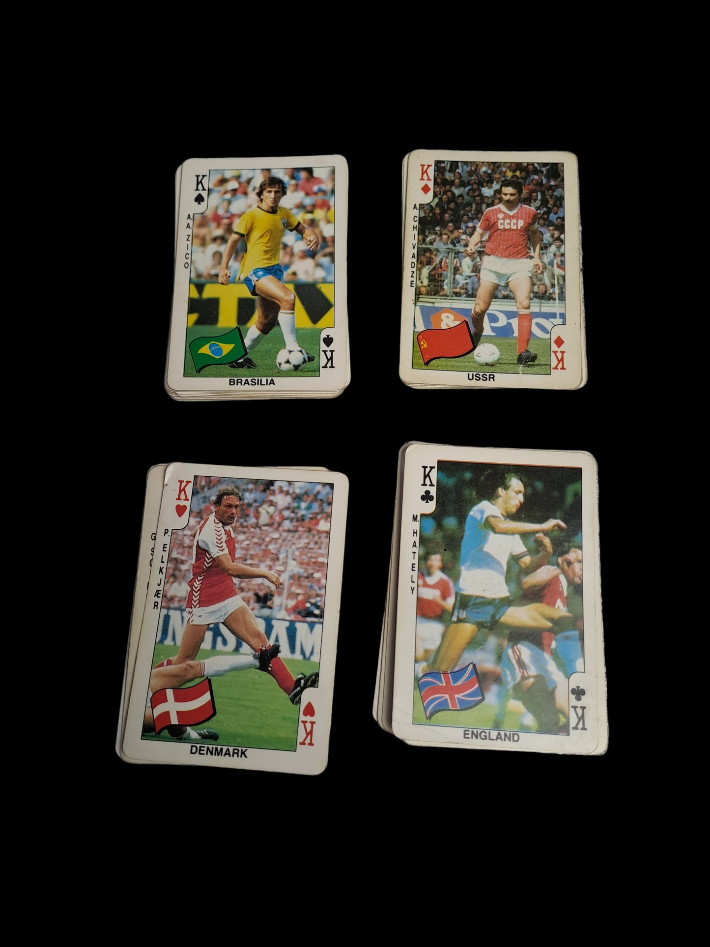Dandy Football Playing Cards 1986 Complete Set / Dandy Fodbold Spillekort 1986 Komplet Sæt