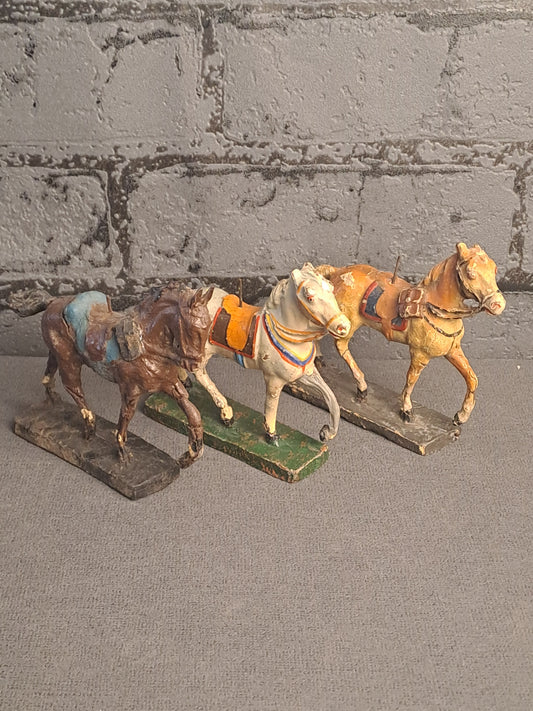 Elastolin Horses x3 / Elastolin Heste x3