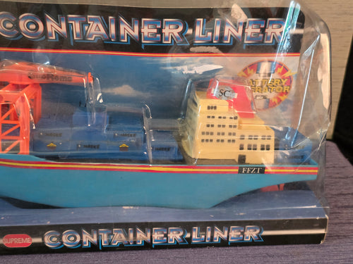 Vintage Legetøj Containerskib i uåbnet æske 1980'erne