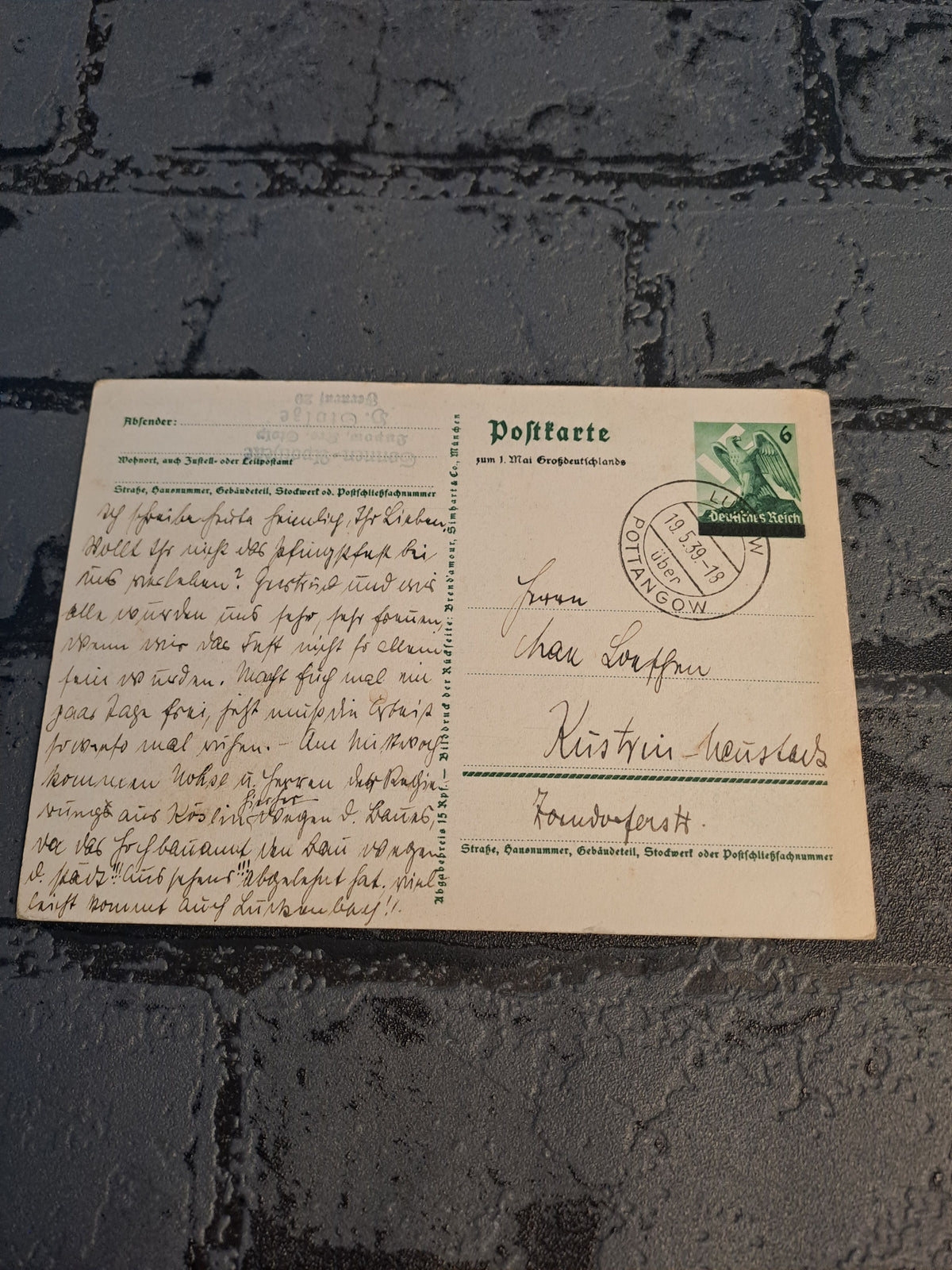 WW2 Postcard Wir Danken Unserm Fuhrer