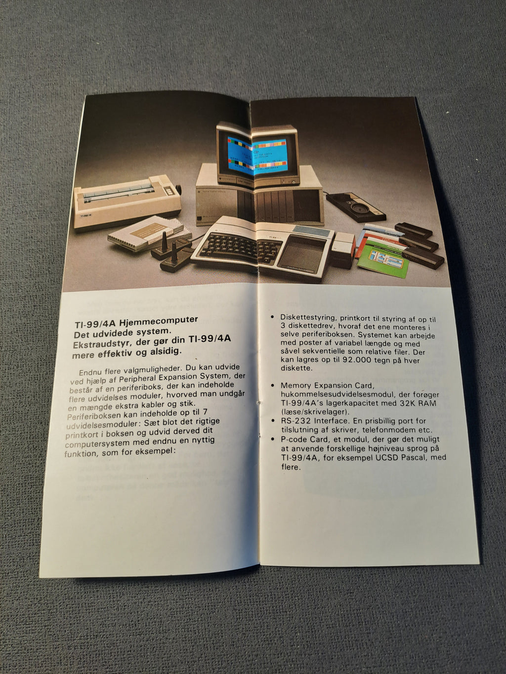 Texas Instruments TI-99/4A Vintage Instruction Book Danish Edition 1983