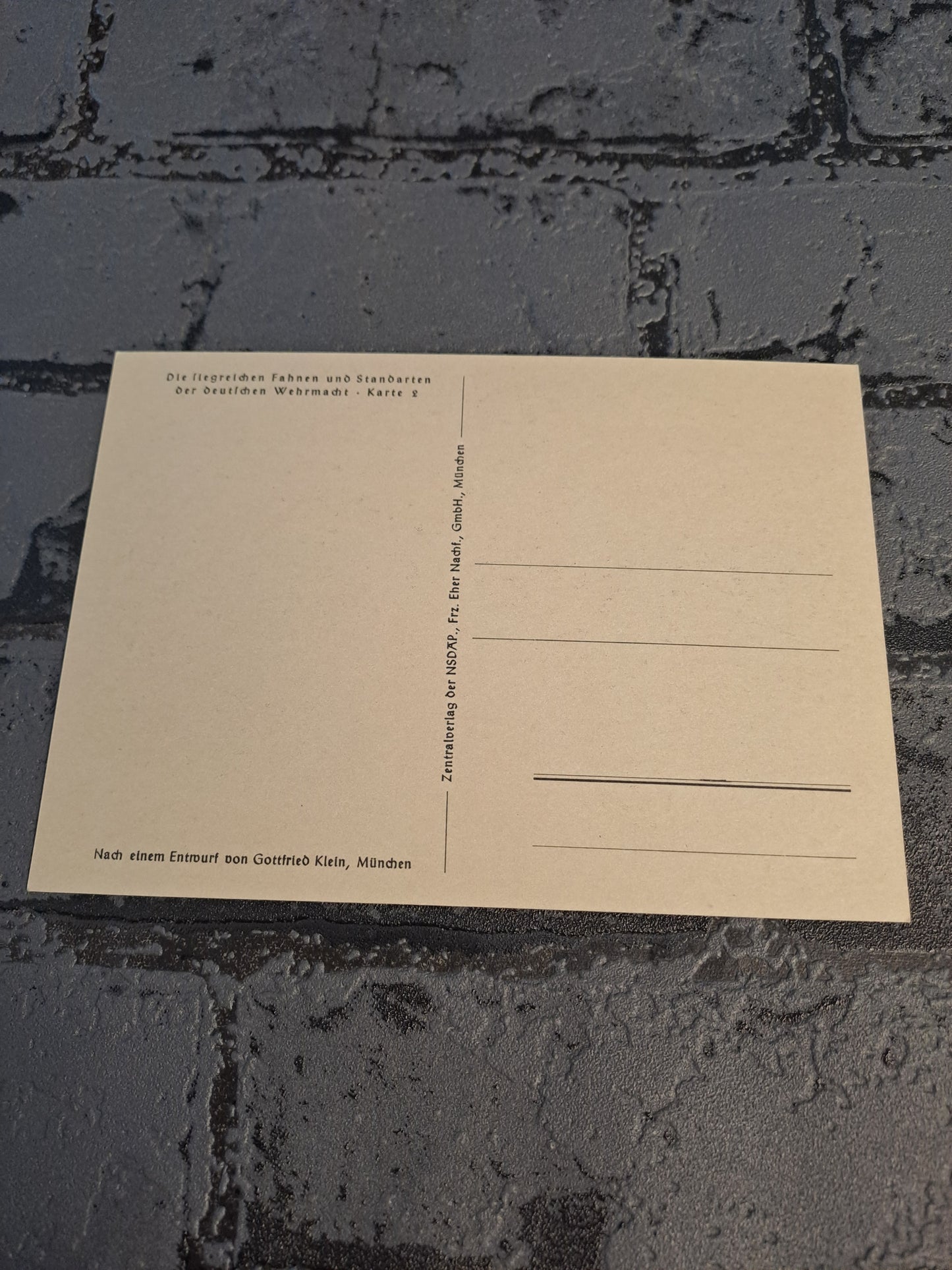 WW2 Postcard Die Siegreichen Fahnen Und Standarten Karte 2