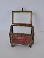 French Antique Ormolu Jewelry Box /Fransk Antik Ormolu Smykkeskrin