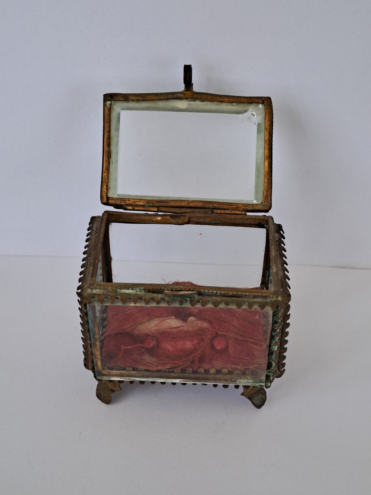 French Antique Ormolu Jewelry Box /Fransk Antik Ormolu Smykkeskrin