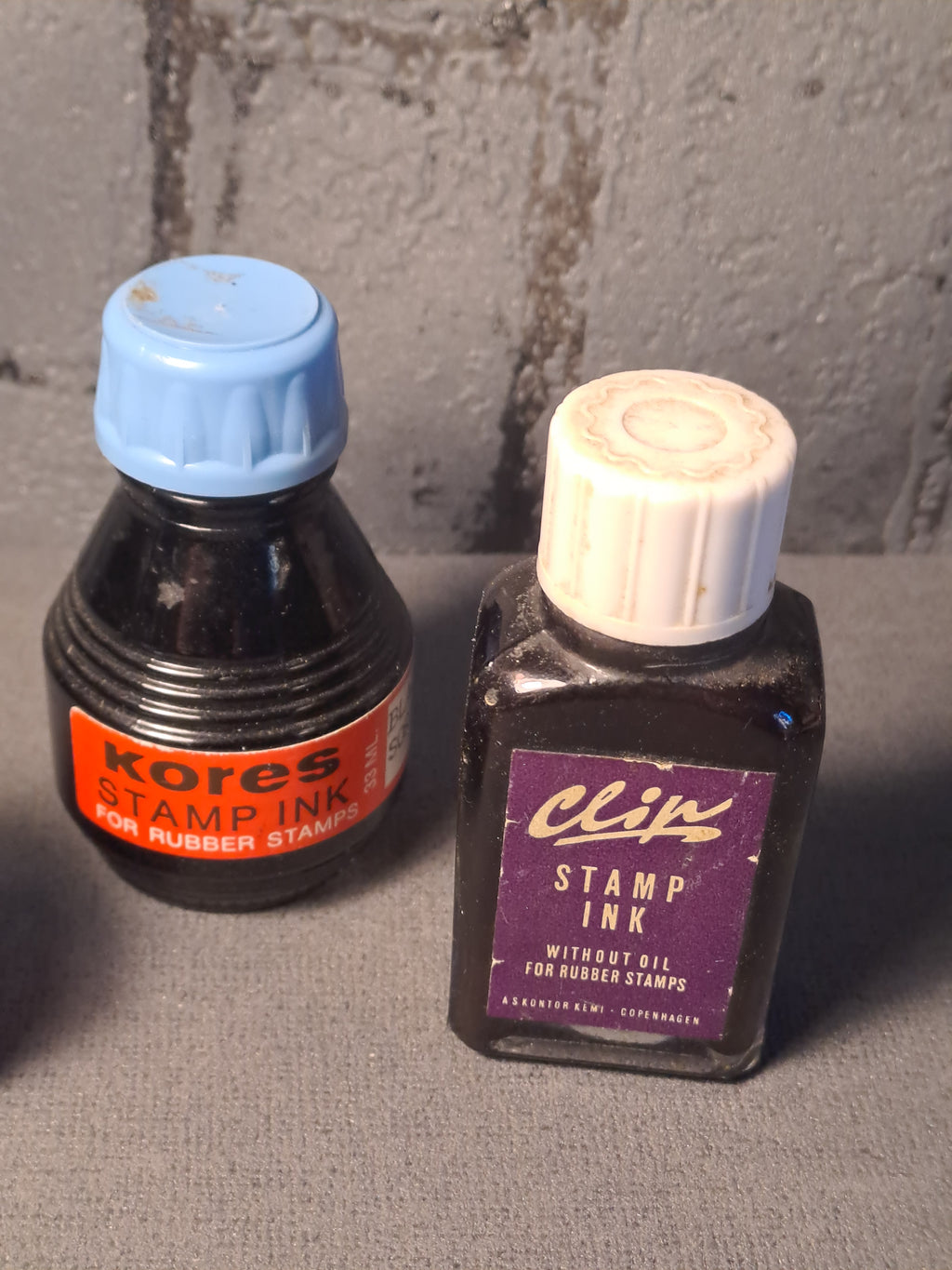 Vintage Ink Bottles / Vintage Blæk Flasker