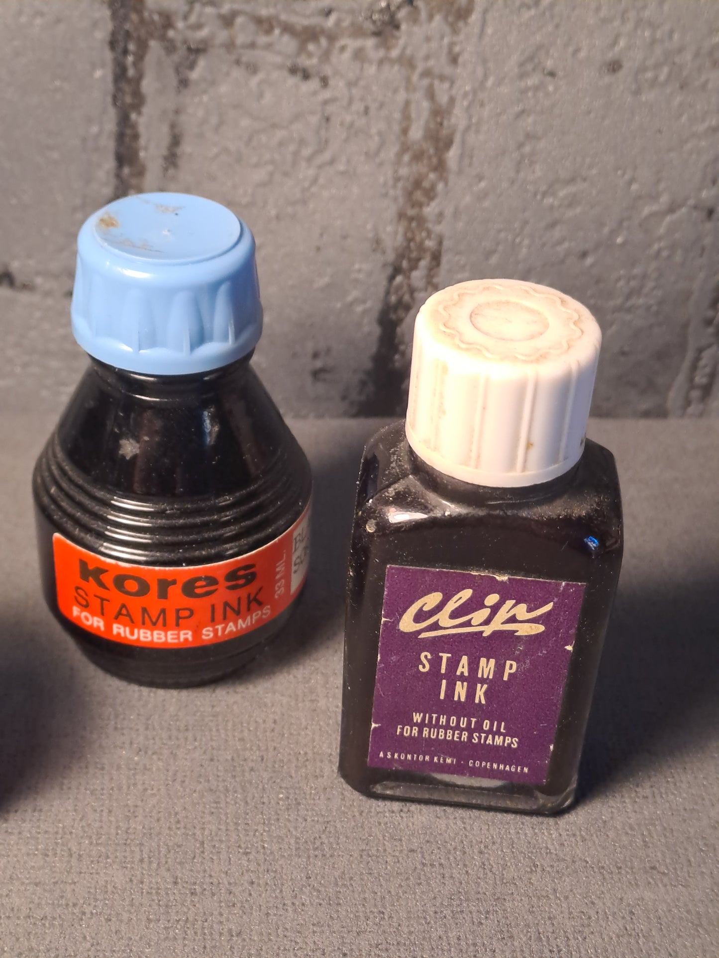 Vintage Ink Bottles / Vintage Blæk Flasker