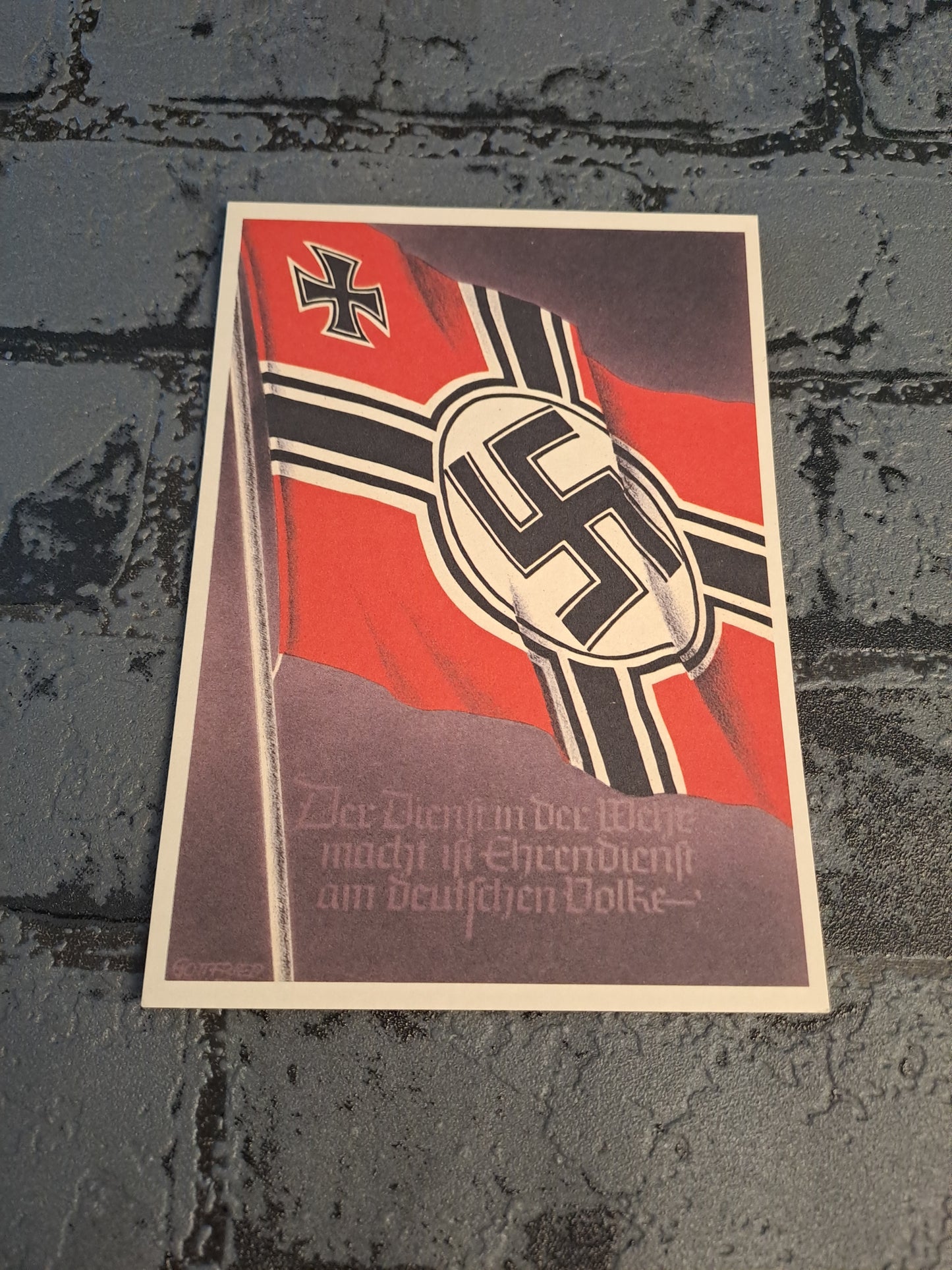 WW2 Postcard Die Siegreichen Fahnen Und Standarten Karte 2