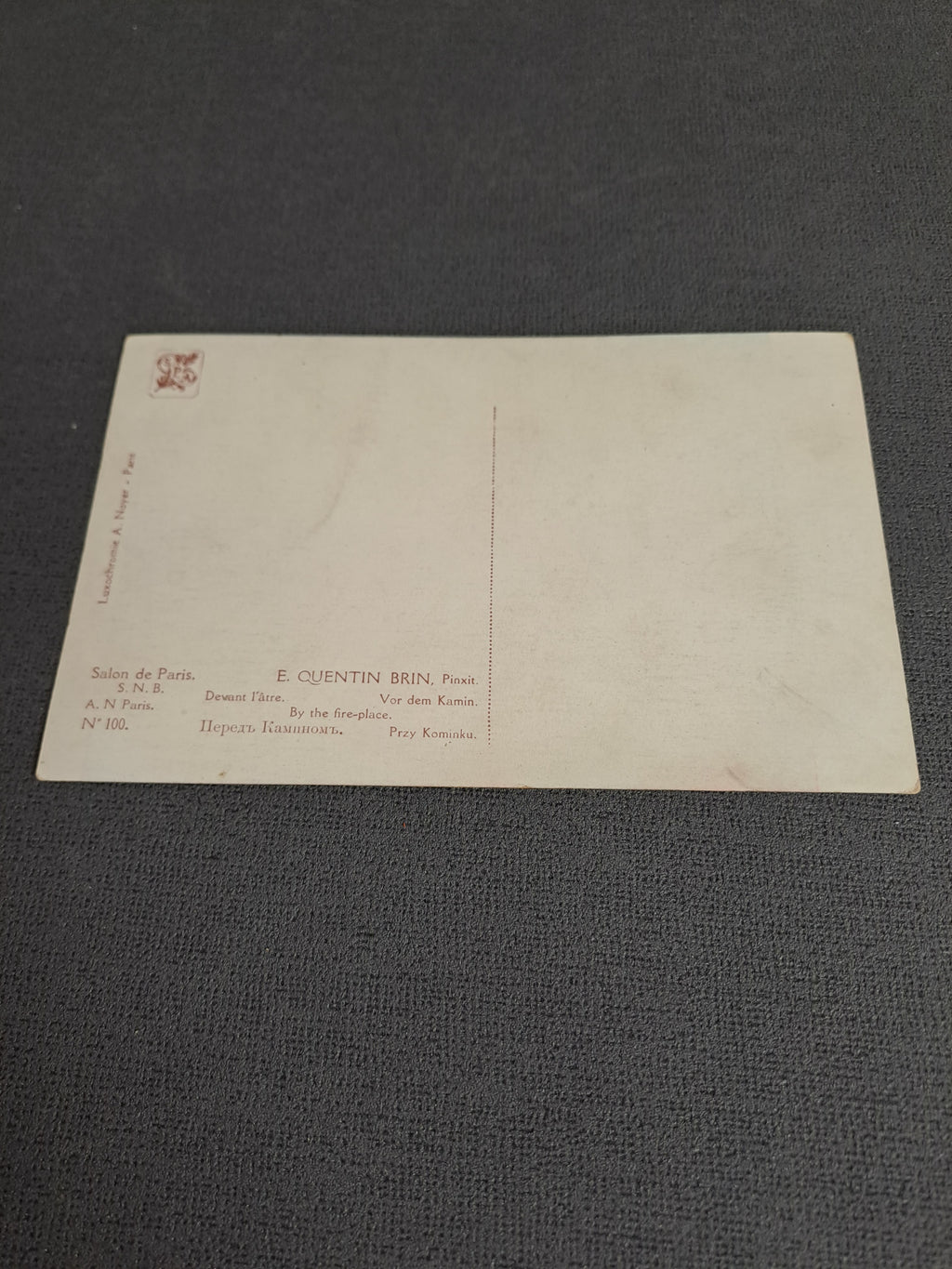 Antique French Postcard by Emile Quentin-Brin