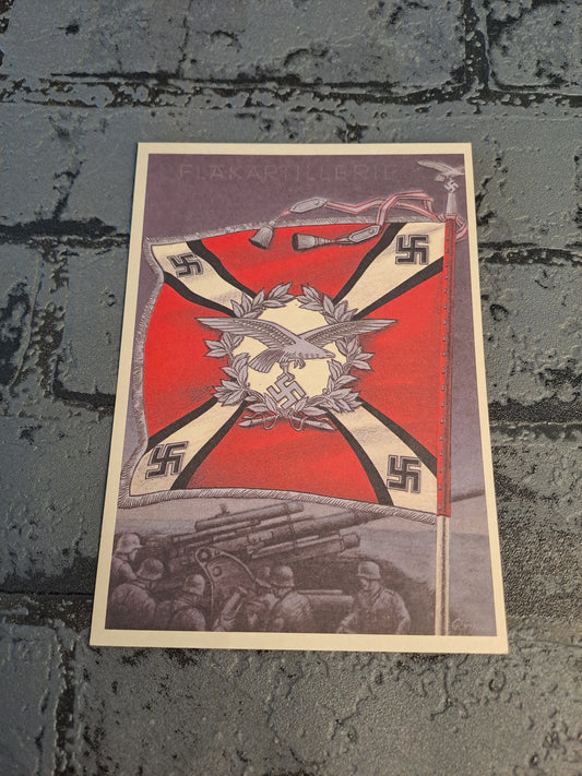 WW2 Postcard Flakartillerie Die Siegreichen Und Standarten Karte 17