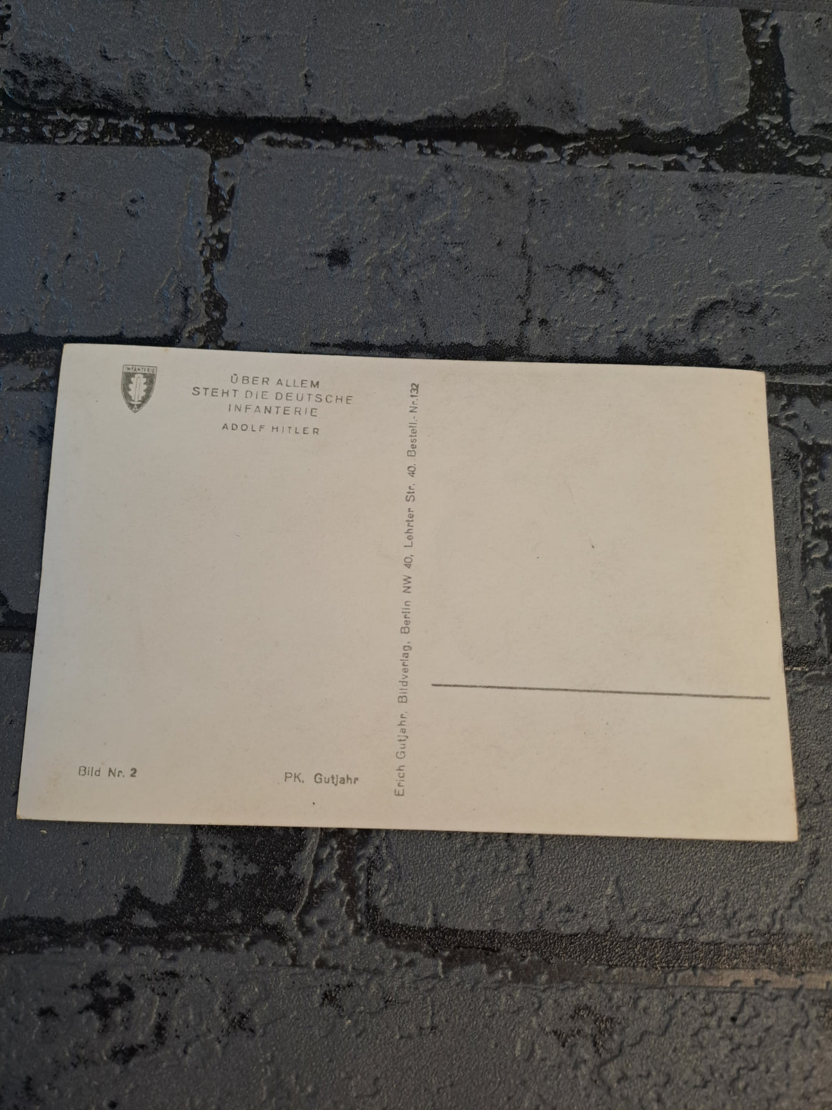 WW2 Postcard Above All Stands the German Infantry