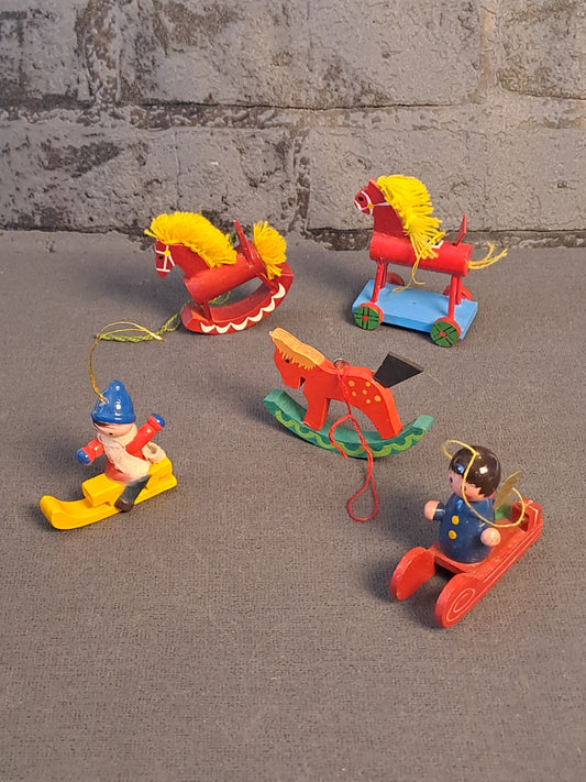 Vintage Julophæng i Træ