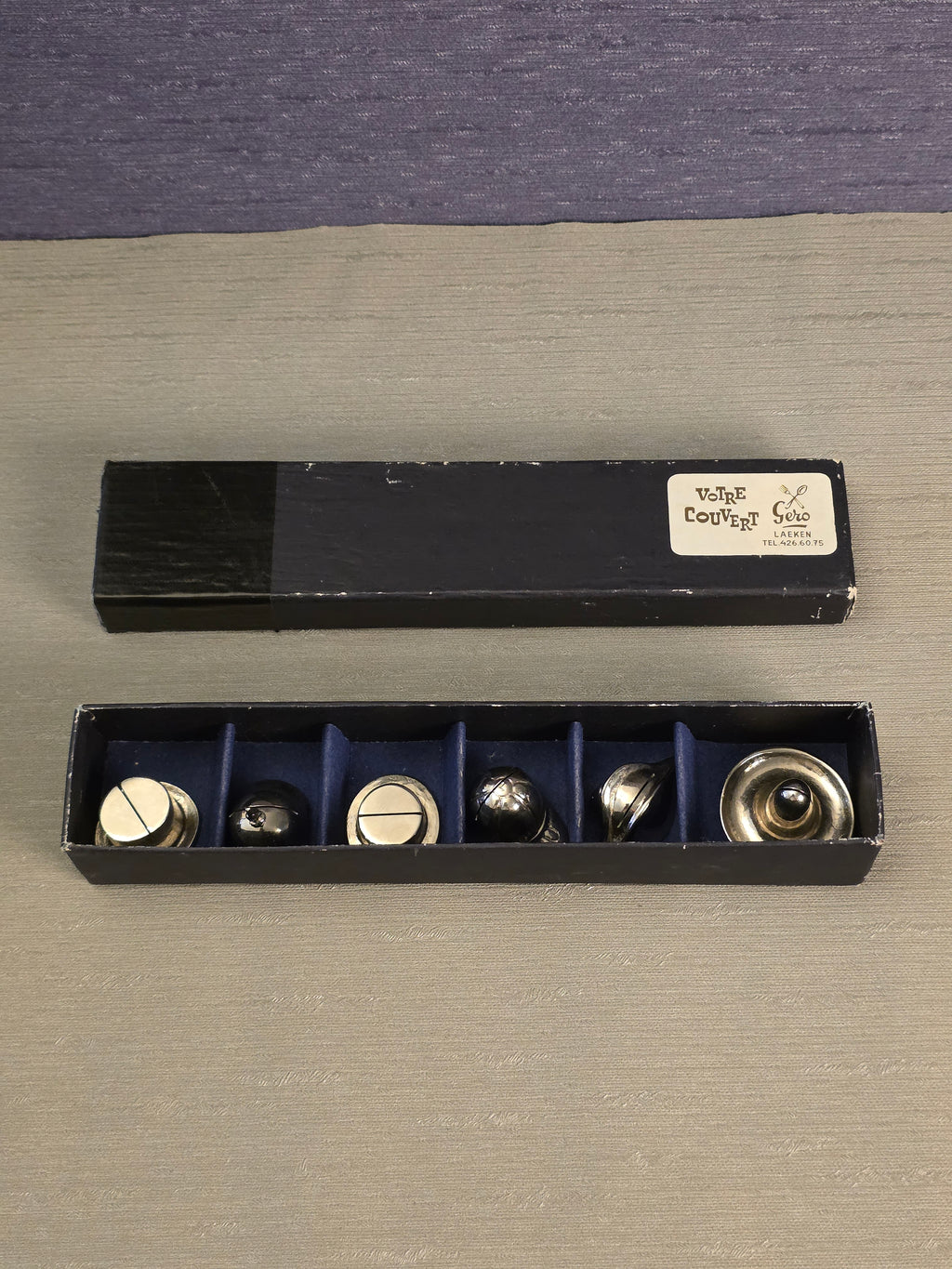 Vintage Bordkortholdere i Sølvplet