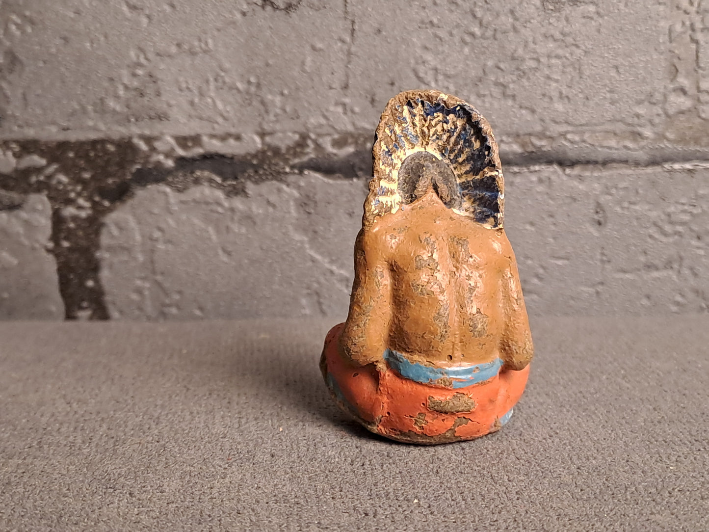 Lineol and Elastolin Indians with Fire Place / Lineol og Elastolin Indianere med Ildsted