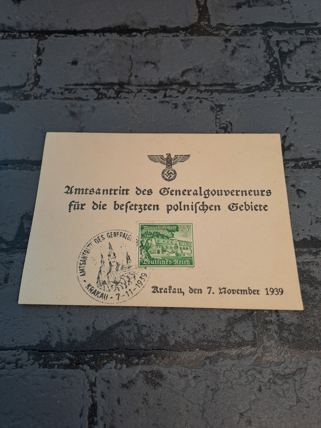 WW2 Postcard Amtsantritt Des Generalgouverneurs Krakau 1939