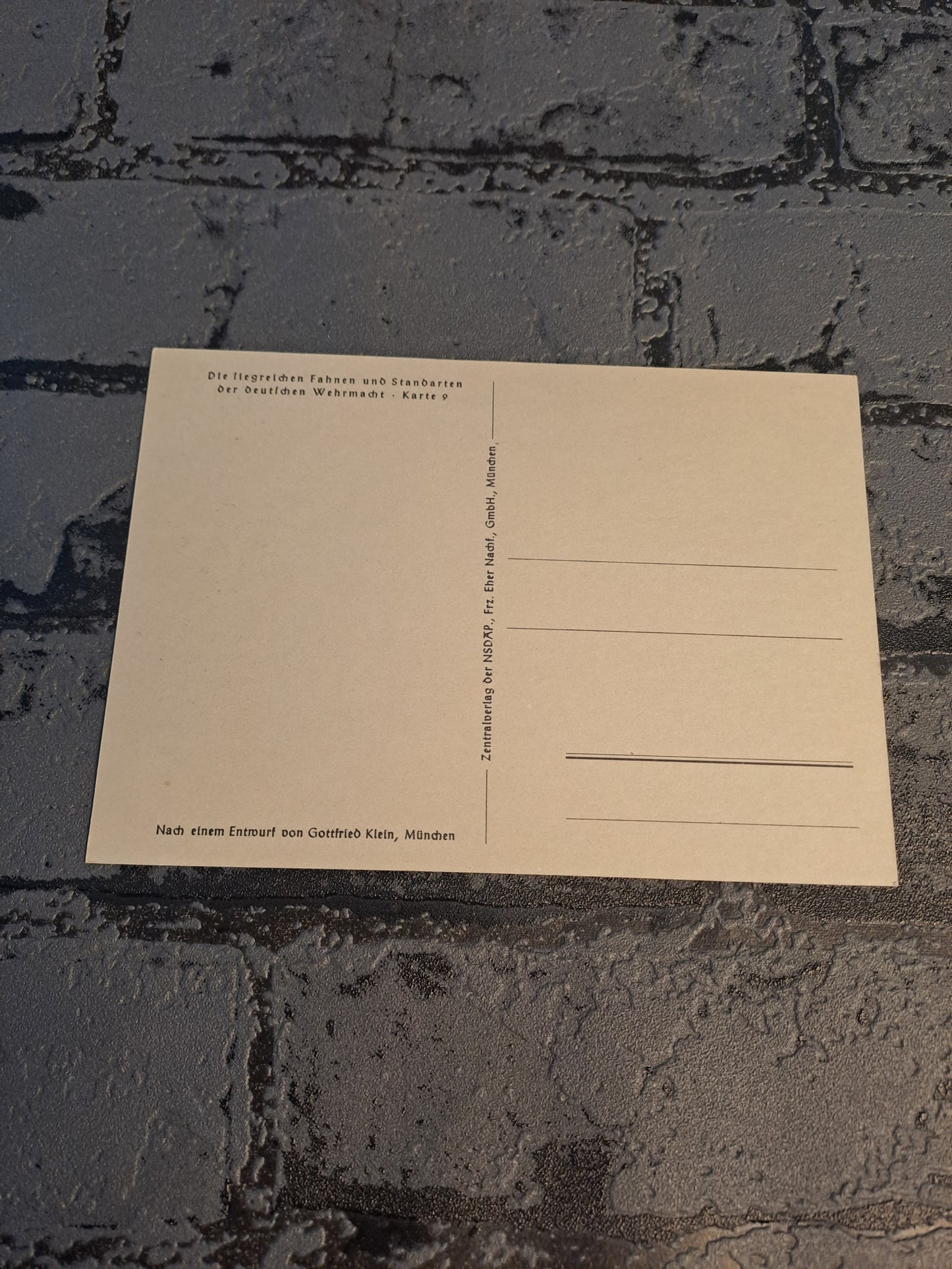 WW2 Postcard Die Siegreichen Fahnen Und Standarten Nachrichtentruppe