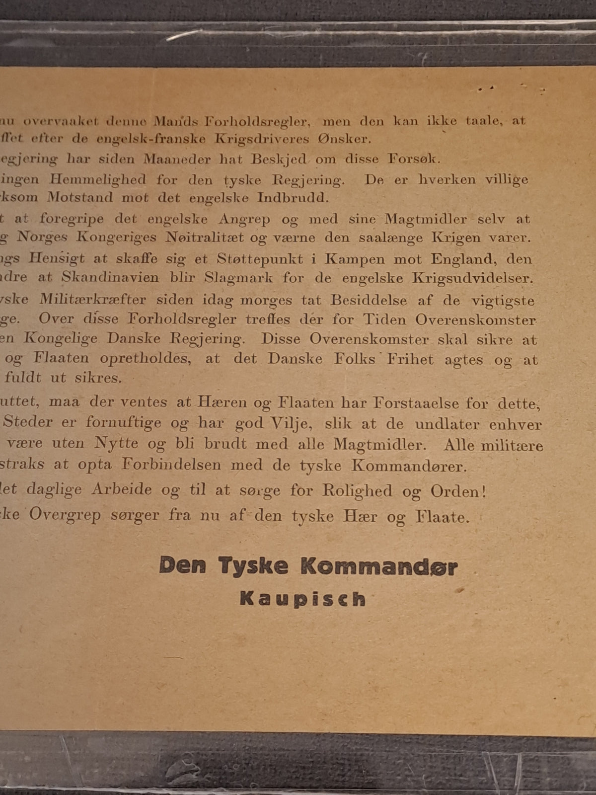 WW2 "Oprop" German Flyer to The Danish People 9. April 1940 / WW2 "Oprop" Tysk Flyer til Det Danske Folk 9. April 1940