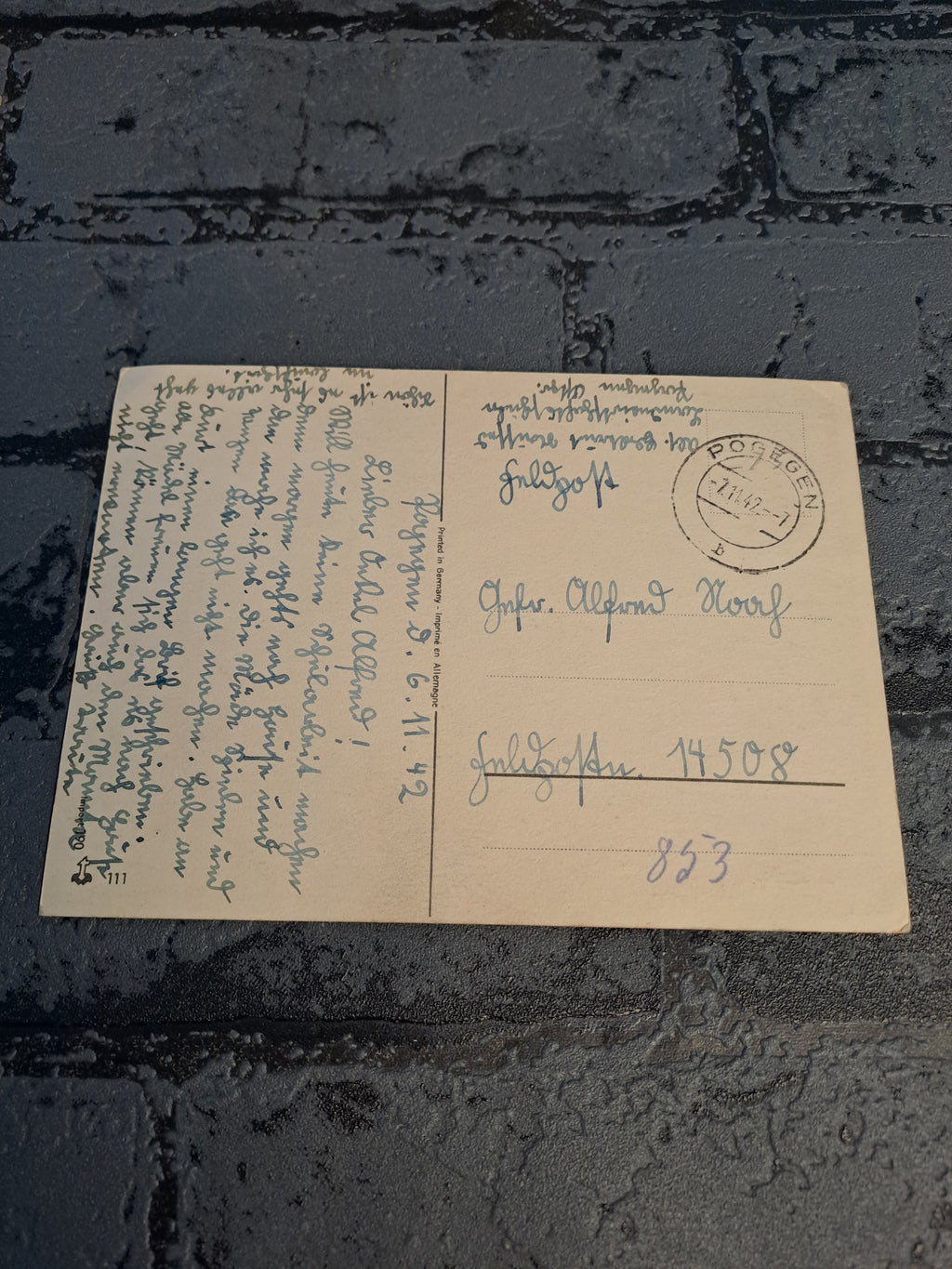 WW2 Postcard Varis Rauber Racial 1942
