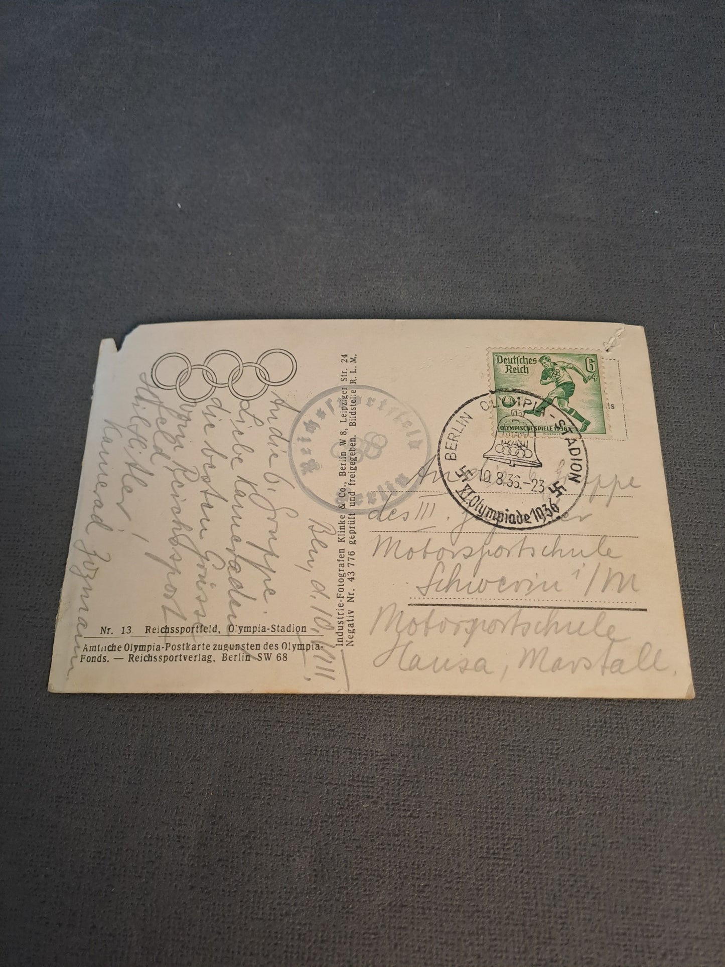 WW2 Postcard Olympia 1936