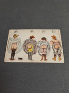 Antique French Can-Can Postcard